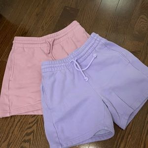 Aritzia cozy fleece boyfriend shorts